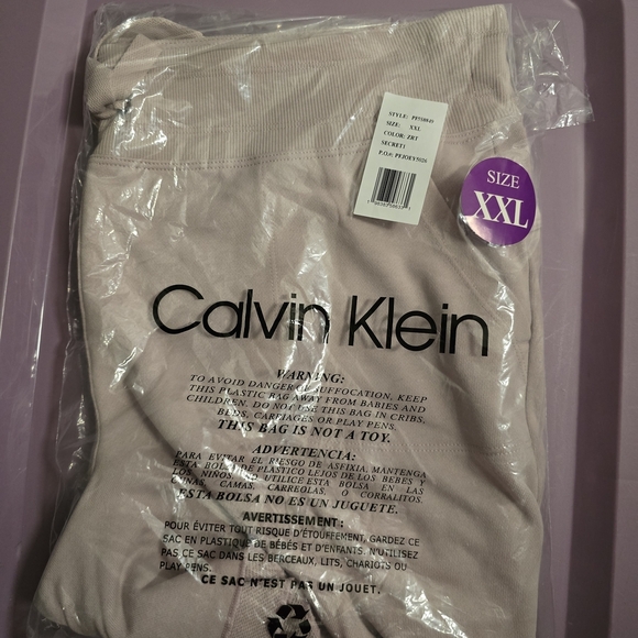 NWT Calvin Klein Women's Light Purple Athletic  Drawstring Shorts Size XXL - Picture 6 of 7